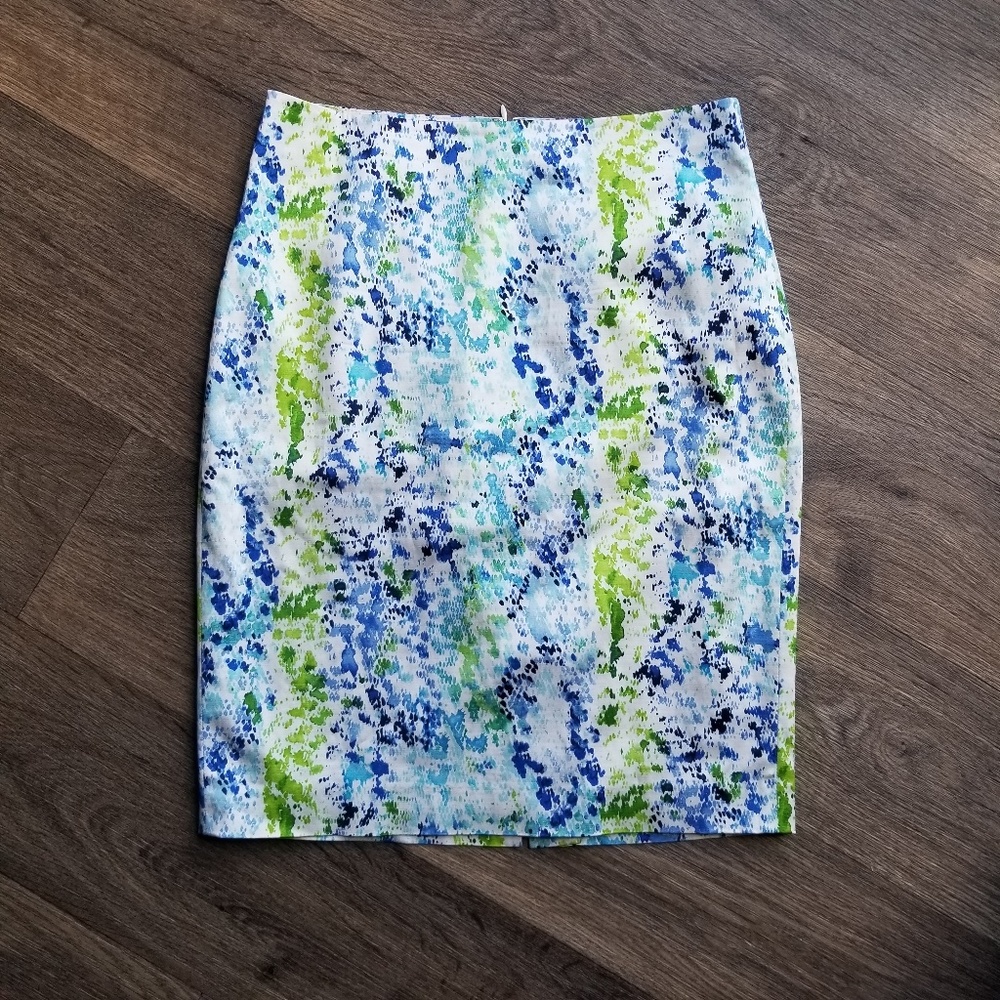 ANN TAYLOR | 'Paint Splotch' Pencil Skirt